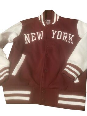 Infinity New York Varsity Jacket size XS - Maroon & White like new